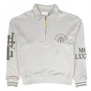NEW HONOR THE GIFT men's prep school henley sweater in grey